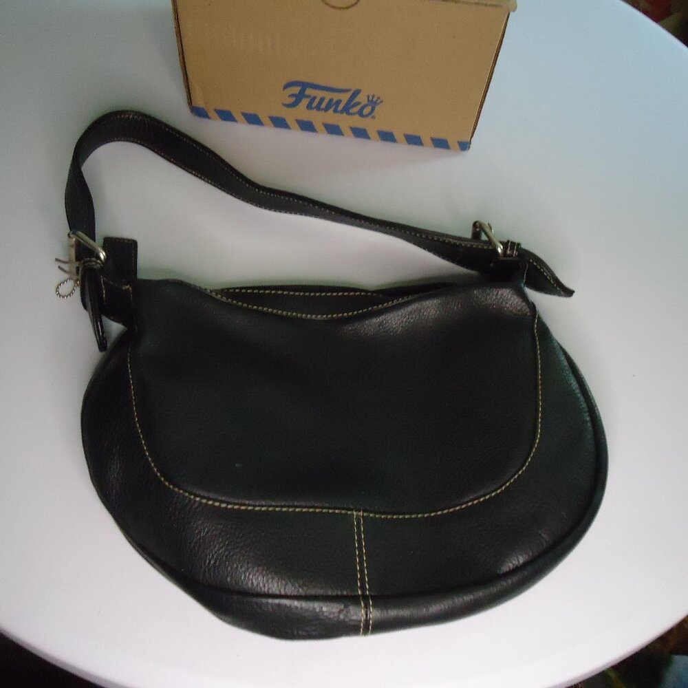 GH Bass Black Leather Handbag